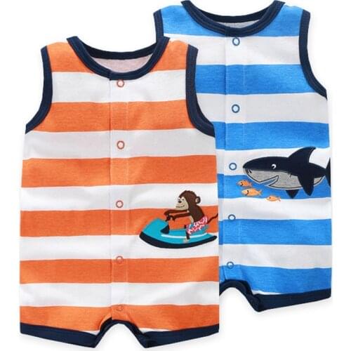 Clearance Sale Summer Baby Girls Clothes Cartoon Newborn Infant Outfits Toddler Jumpsuits Sleeveless Baby Girl Rompers