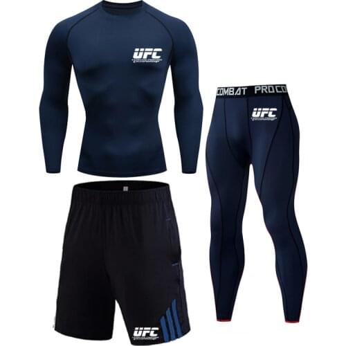 New Sports Mens Shirt Sports Suit Gym Fitness Compression Suit Running Suit outdoor Jogging Quick Drying Tights Basketball