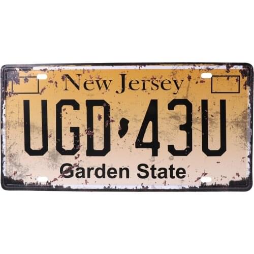 Car License Plate cover Vintage Retro Metal Tin Sign number frame bolts Poster Plaque Bar Pub Club Wall Home Decor 30x16cm