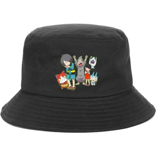 Anime GeGeGe no Kitaro Bucket Hat teenager Outdoor Summer Hip Hop Cap unisex Streetwear Chapeau Caps Fisherman Caps