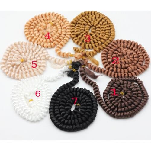 100cm DIY Fine curly wigs hair white brown black Natural color for braided Wigs for BJD 1/3 1/6 1/4 Dolls wig Accessories toys