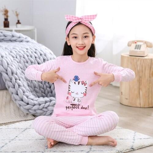 Boys Pajamas Sets Toddler Pyjamas Kids Childrens Clothing Long Sleeve Sleepwear Cotton Pijamas For Girls Night Suit 2 4 6 8 10Y