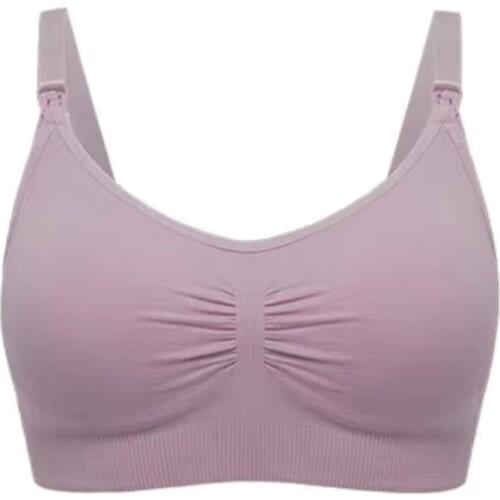 Maternity Nursing Bra Wire Free Push Up Pregnant Women Sports Tank Bras B C D E Plus Size Breast Feeding Underwear Bra 5Colors
