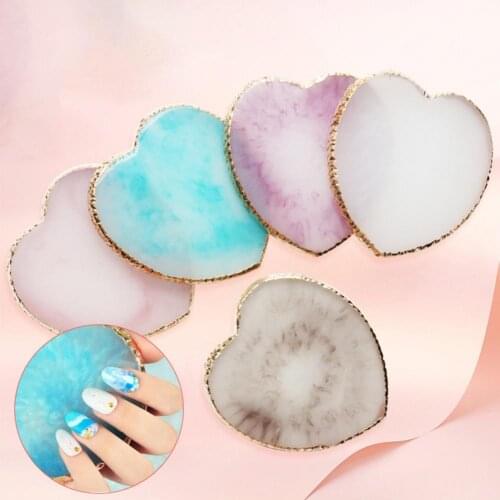 Resin Stone Color Palette False Nail Tips Drawing Nail Color Palette Gel Polish Display Nail Color Mixing Display for Manicure