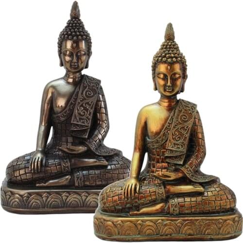 Meditating Thai Buddha Statues Ornament Figurine, Garden Buddha Statue Sculpture In/Outdoor Decor for Home,Garden,Deck Art Decor