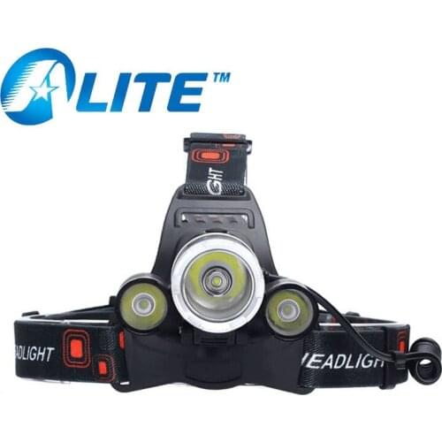 TMWT 18650 Battery Fishing Headlight CREE XML T6 and 2X R2 LED Head Lamp Forehead Flashlight Headlamp Rechargeable