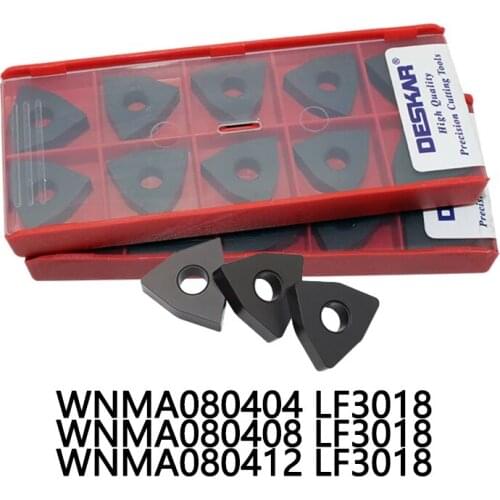 10PCS DESKAR WNMA080404 WNMA080408 WNMA080412 LF3018 Turning Tools Lathe Cutter Hard Alloy Inserts