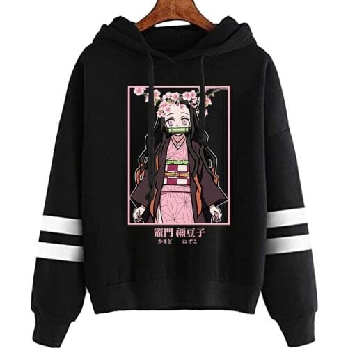 Demon Slayer Kimetsu no Yaiba Merch Hoodies Nezuko Sweatshirts Cozy Tops Pullovers Sudadera felpa moletom