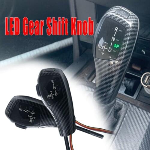 Carbon Fiber for BMW X1 X3 X5 Z4 E81 E82 E87 E88 89 E46 E90 91 E92 E93 E39 E60 61 63 E64 E38 E84 E53 E85 E89 LED Gear Shift Knob