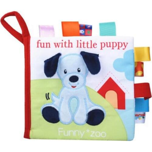 Animal Stereoscopic Cloth Book Early learning Education Not Torn Label Cloth Book Moisture-proof Wear-resistant Label Toy