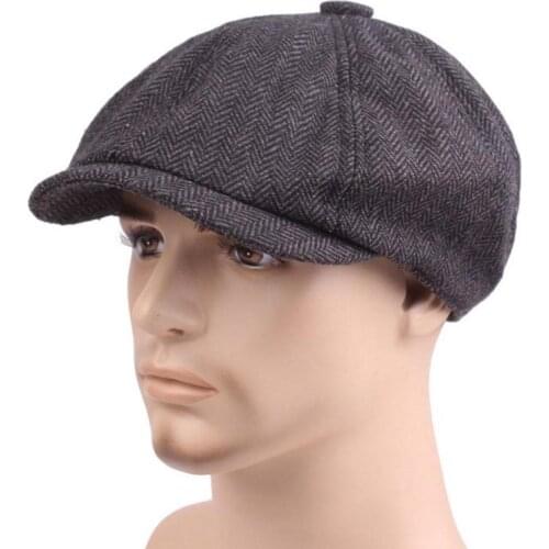 1Pc Fashion Winter High Quality Warm Cotton Beret Men For Men Painter Newsboy and Hat Hat European Gifts Christmas American E9L4