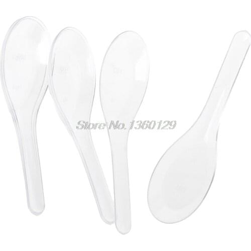 100pcs Plastic Disposable Spoons Ice Cream Dessert Serving Tool Party Teaspoon Wholesale&DropShip