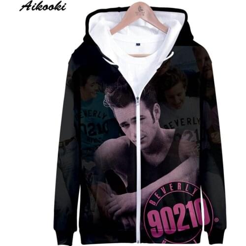Beverly Hills 90210 Luke Perry 3D Hoodies Zipper Sweatshirt Stars Beverly Hills 90210 Hoody boys girls Black Design tracksuits