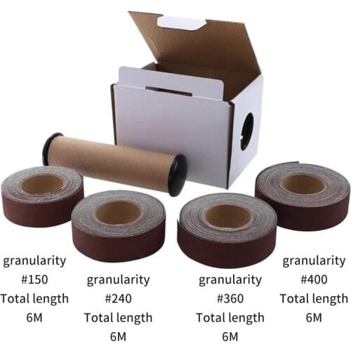 4 Rolls Sandpaper Assortment Abrasive Rolls Wood Grinding Roll Belts for Wood Turners Metal