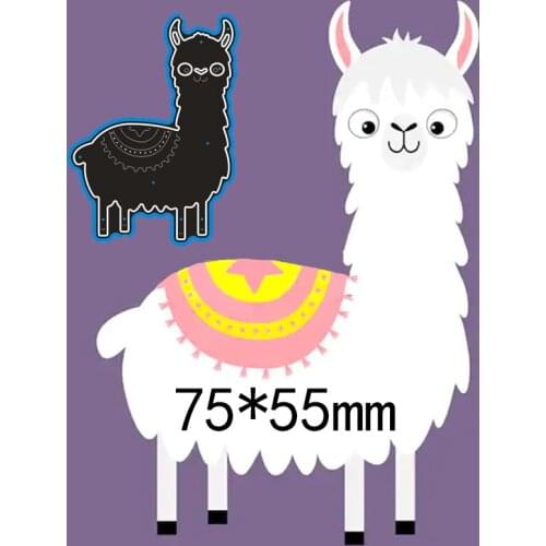75*55mm Cartoon alpaca Cutting Dies for DIY Scrapbook Embossing Paper Craft Envelope Creative Cut Dies New