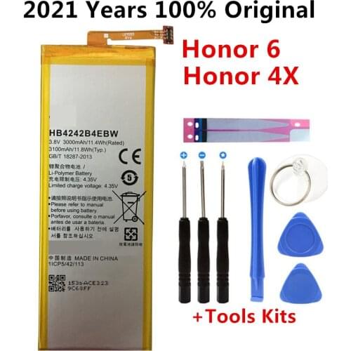 Original Phone Battery HB4242B4EBW for Huawei honor 4X honor 6 honor che2-l11 H60-L01 H60-L02 H60-L11 H60-L04 3000mAh