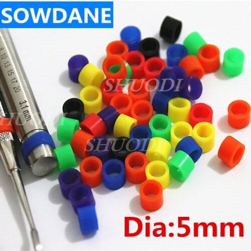 20 bags Autoclavable Lab Identification Dental Orthodontic Universal Silicone Instrument Color Code Ring (Dia.5mm or 7mm)