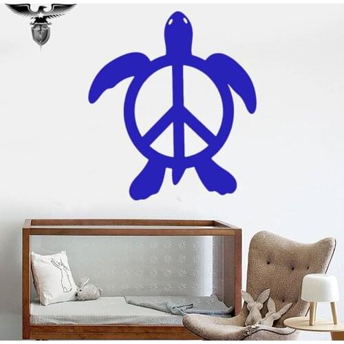 EmpireYing 3 Sizes 8 Colors Peace & Yin Yang Health Longevity Turtle Funny Car Sticker Door Wall Window SUV Vinyl Decal Gifts