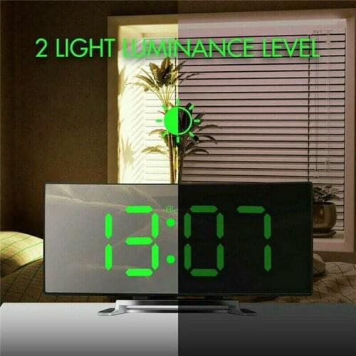 Display Alarm Clock Mirror Time Snooze Table Clock LED Digital Alarm Clock Bedroom Desktop Decoration Wake Up Clocks