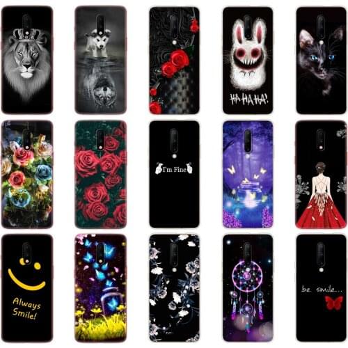 For OnePlus 7 Pro Case Silicon Soft TPU Back Phone Cover Case For one plus 7 1+7 Coque Bumper 360 Full Shockproof Shell Black