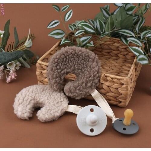 Baby Pacifier Chain Pendant Soft Cotton Plush Moon Soother Dummy Nipple Holder Newborn Infants Teething Nursing Toys