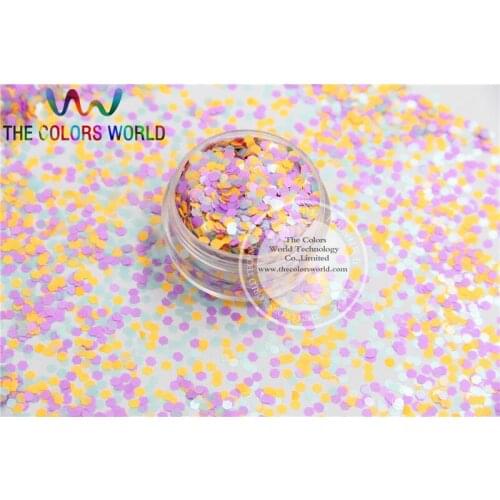 H346-151 Mix Neon Color Solvent Resistant Glitter Hexagon shape for Nail PolishAcrylic, DIY supplies