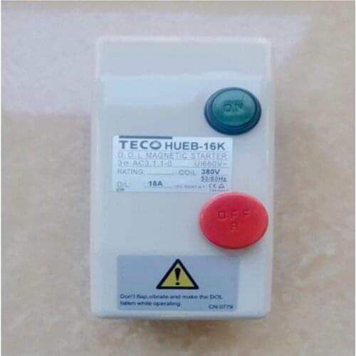 HUEB-16K Three Phase 3Pole 12.5-18A 5.5KW 7.37HP Magnetic Motor Starter 380V Coil