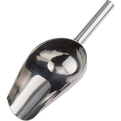 Stainless Steel Ice Shovel Scraper Food Buffet Candy Scoops Shops Tools 10' Stainless Ice Scoop Shovel Tea Scoops