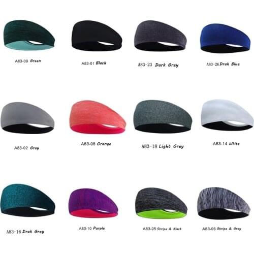 Fashion Unisex Solid Color Headband Hair Elastic Bands for Men Women Stretch Outdoor Fitness Head Bands Hairband