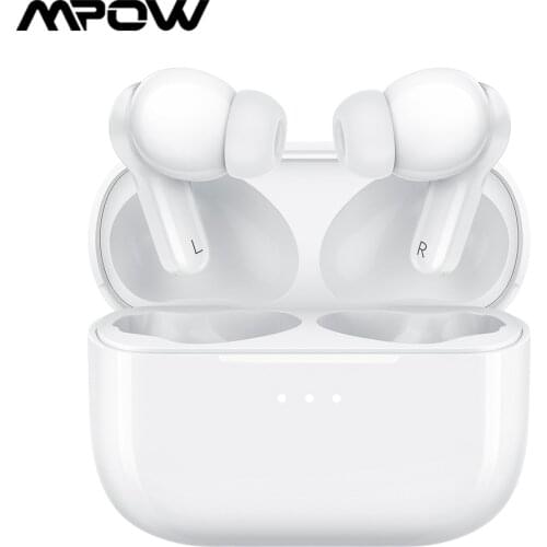 Mpow Mpods Bluetooth 5.0 Wireless Earphones IPX8 Waterproof Noise Cancelling Earbuds with 6 Mic & 35Hrs Playback for iPhone 12