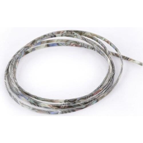 Musiclily 1650x3x1.5mm Plastic Acoustic Classical Guitar Binding, Abalone Shell