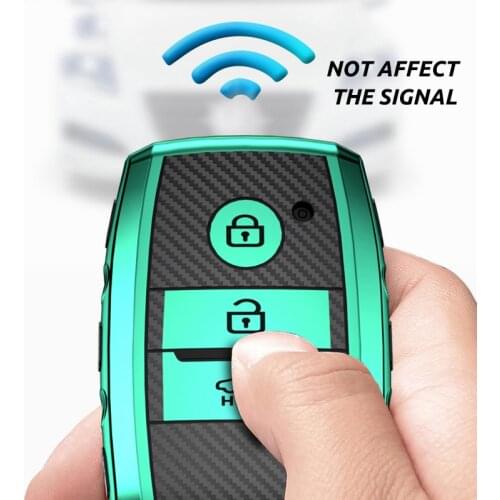 Soft TPU Carbon Fiber Car Remote Key Case Cover Shell For KIA Rio 3 K2 Ceed Cerato K3 Sportage 4 K5 Picanto Optima Sorento Forte