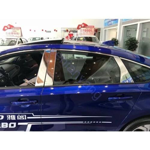 New Exterior Window Pillar Door Side Cover Trim Steel For 2018-2021 Honda Accord Sedan Decoration Style