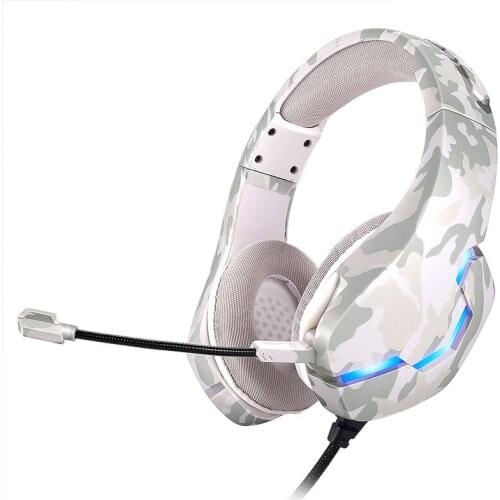 3.5mm Portable Stereo Surround Headphone Wired RGB LED Gaming Headset Noise Canceling Earphone For Video Game Accessories