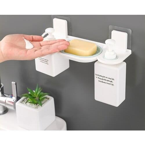 Bathroom Shelf Adhesive Storage Rack Hooks Kitchen Decoration Corner Shower Bathroom Accessories Set Storage Organizer Rack
