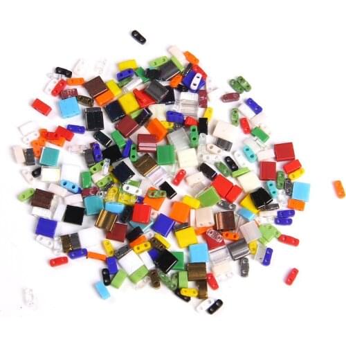 1-5*5 mm Rainbow Acrylic Plastic Beads For Children DIY Toys Crafts 20-100 Pcs Polish Opaque Brick Bead Handmade Jewelry Earings