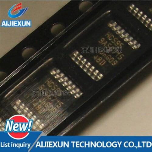 100Pcs 74HC595PW TSSOP16 8-bit serial-in, serial or parallel-out shift register with output latches; 3-state New and original