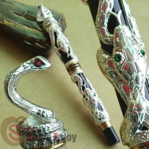 ROLLER BALL PEN JINHAO BLACK WITH SILVER SNAKE WIND SNAKE YEAR COMEMMORATE LUXURY OFFICE BUSINESS BEST GIFT