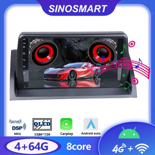SINOSMART GPS Navigation Player for Mazda 6 2002-2008 Support BOSE Soundsport Free Audio 8 Core DSP 48 EQ IPS/QLED Screen