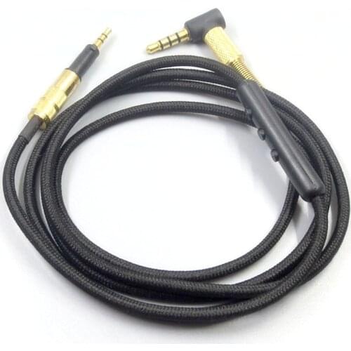 Replacement Audio Cable Cord Wire with In-line Microphone and Control for AKG K450 K460 K480 Q460 K451 Headphones