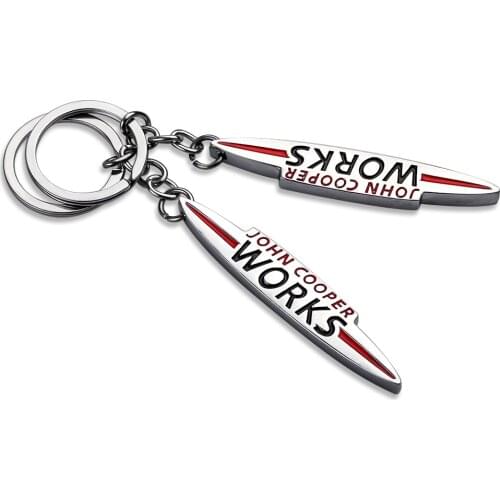 Car styling John Cooper Works Emblem Keyring Keychain For BMW Mini Cooper JCW F56 F55 F60 R50 R52 R56 R55 R61 Auto Accessories