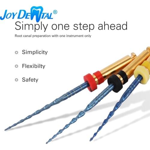 Dental Reciprocating Blue Endodontic Files Niti Rotary Root Canal Heat Activated 25mm For Engine Use R25/40/50 250rpm/min