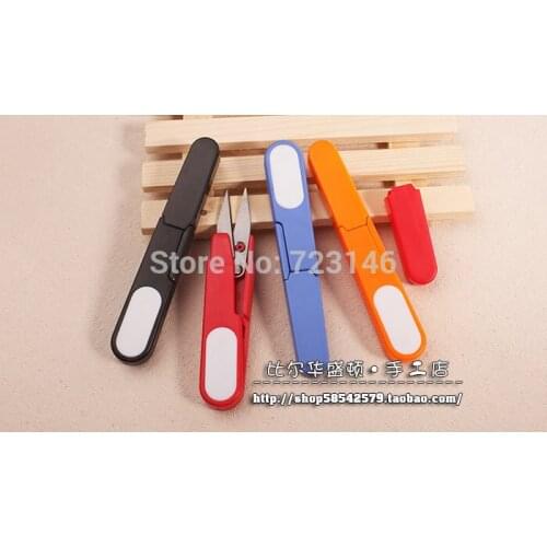 U model STYLE Sewing Trimming Scissors Nipper Embroidery Thrum Yarn Fishing Thread Cutter Mini Tool Hot Selling Scissor 4color