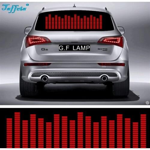 Vedio RED Colors W45 W90 W70 W80 W90 W114 Flash Car Sticker Music Rhythm LED EL Sheet Light Lamp Sound Music Activated Equalizer