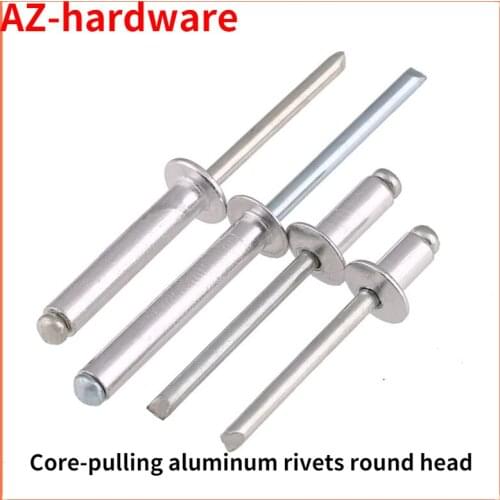 Core-pulling aluminum rivets round head aluminum rivets GB core-pulling rivets rivet specifications wholesale series 50PCS