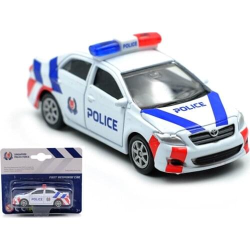1/64 Alloy Police Diecast Cars Toy Four Wheels Slide Model Car Toys For Children Collection