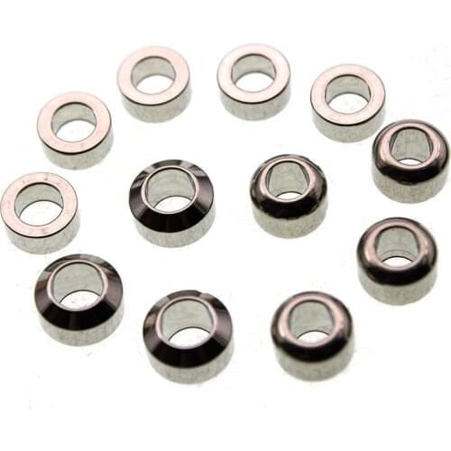 10pcs Stainless Steel Metal Spacer Tube Beads Charms Slider Big Hole 6mm for Men Jewelry Making DIY Leather Cord Bracelet Z1206