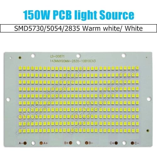 150W LED outdoor light source, Warm white/ white led pcb board for floodlight, Brightness aluminum plate board
