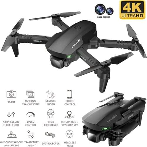 2021New Mini GD93 Fold Drone 4K Professional HD Wide Angle Camera WiFi Fpv Drone Double Height Hold Drones Camera Helicopter Toy