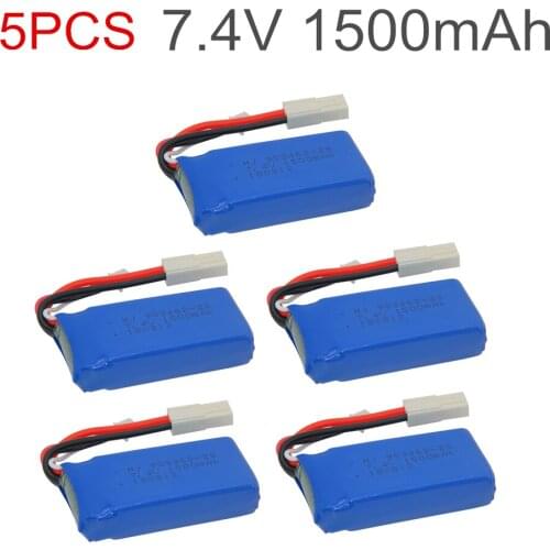 5PCS 7.4V 1500mAh battery For FT009 Remote controlboat speedboat battery 903462 7.4V 1500mah EL EL-2P PLUG